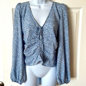 NWT!! Light Blue Flower Top